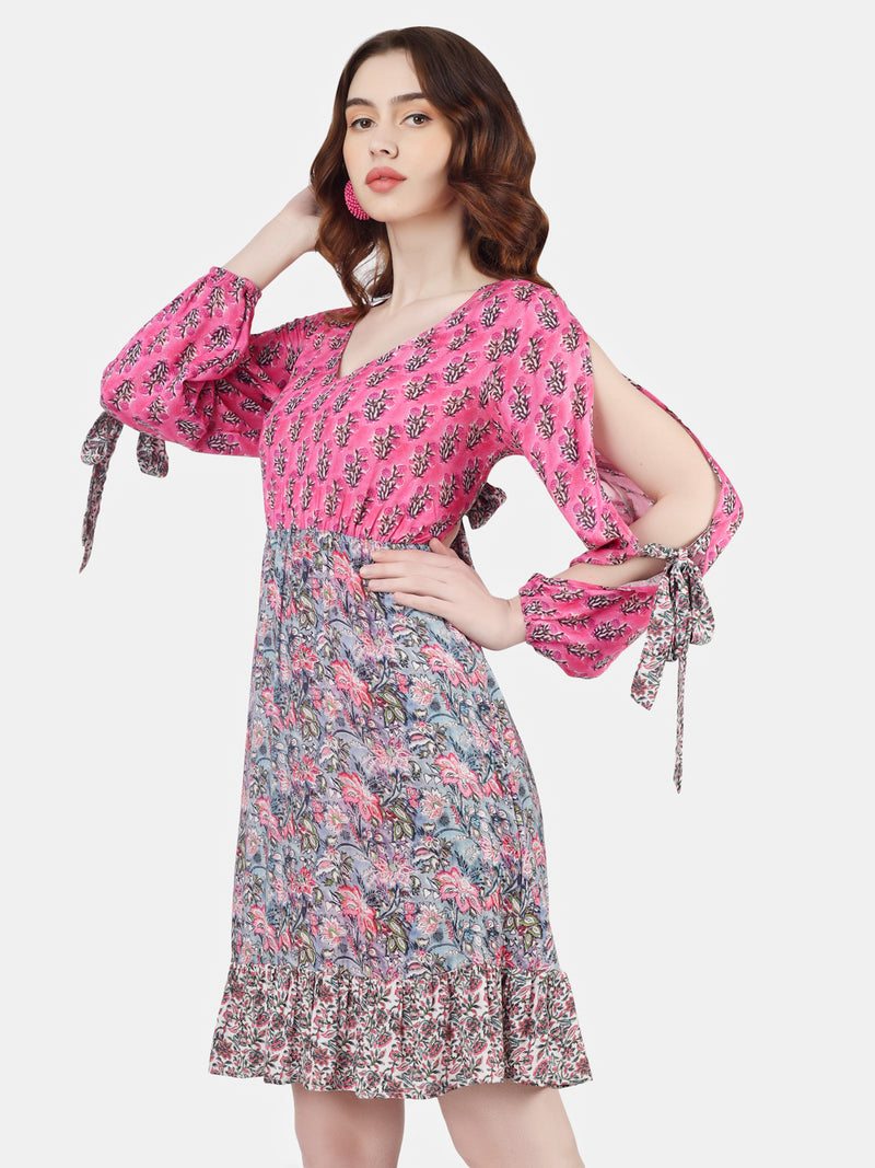Paperflower backless dress
