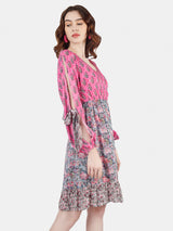 Paperflower backless dress
