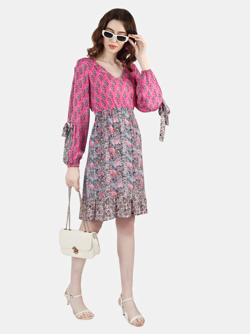 Paperflower backless dress